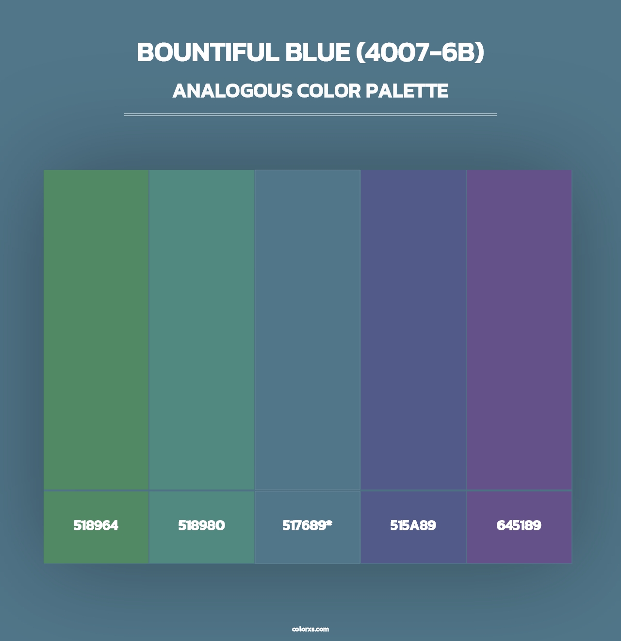 Bountiful Blue (4007-6B) - Analogous Color Palette