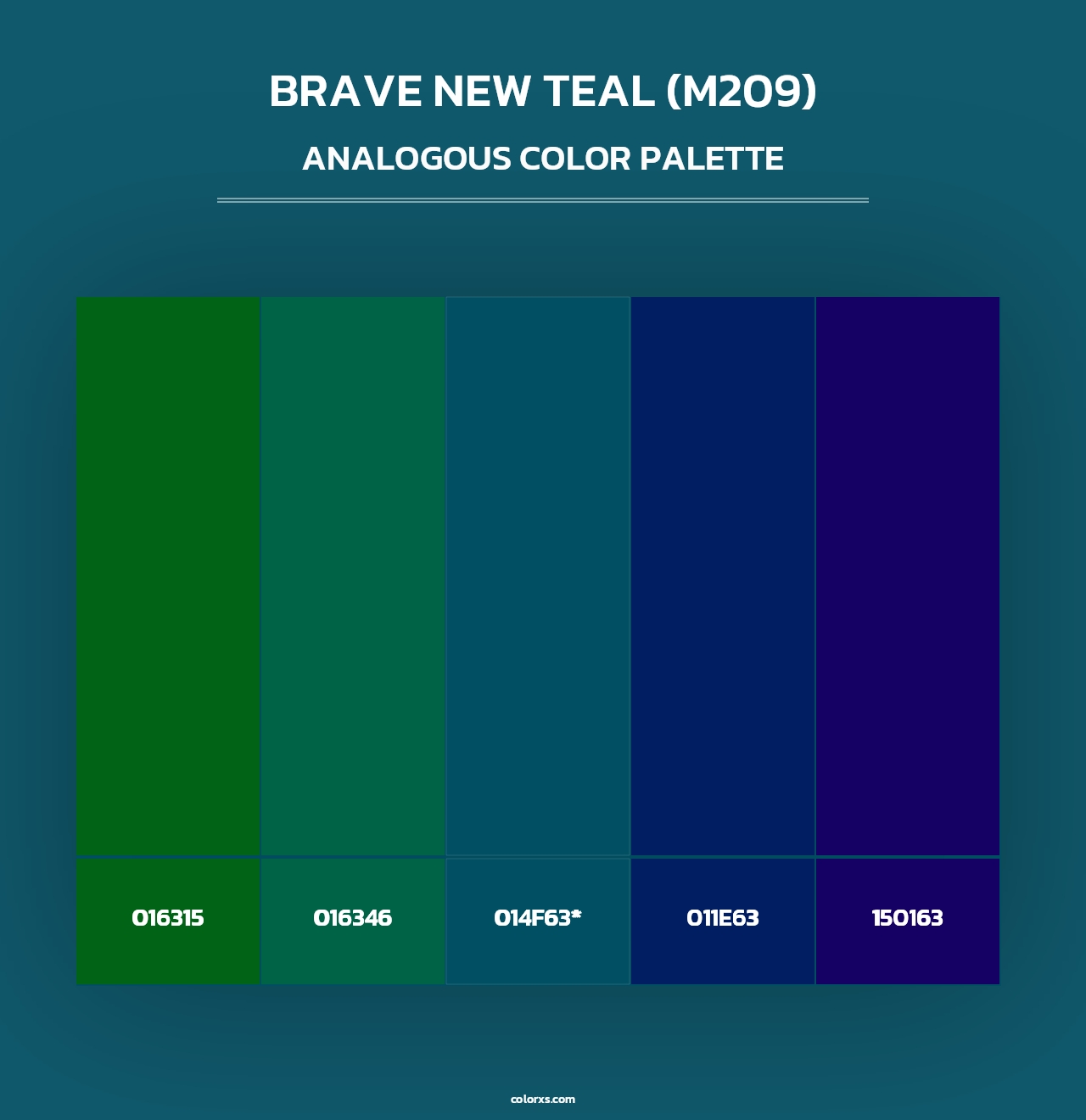Brave New Teal (M209) - Analogous Color Palette