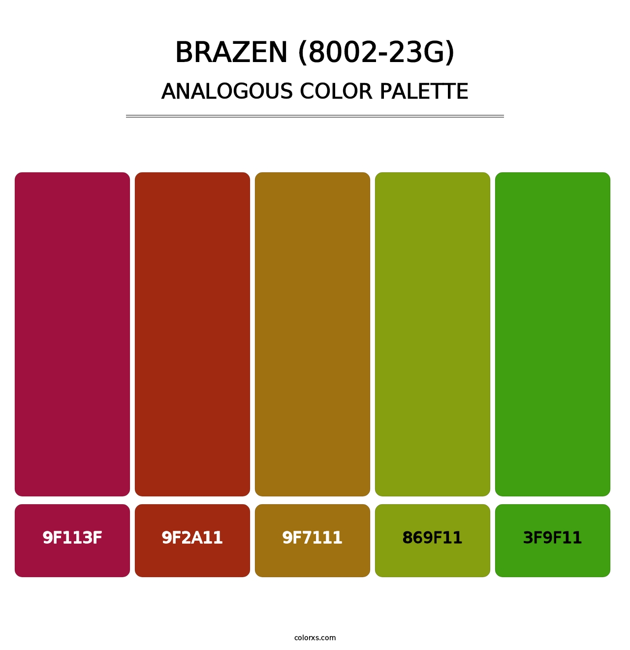 Brazen (8002-23G) - Analogous Color Palette