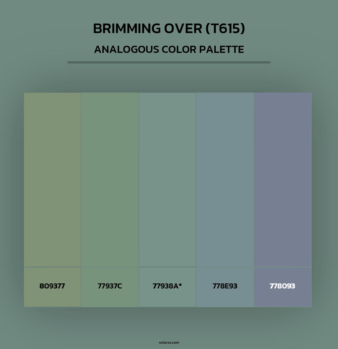 Brimming Over (T615) - Analogous Color Palette
