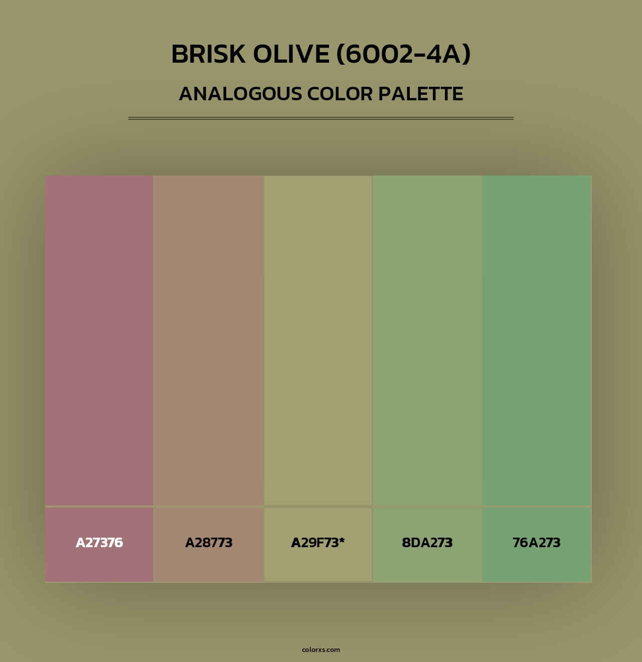 Brisk Olive (6002-4A) - Analogous Color Palette