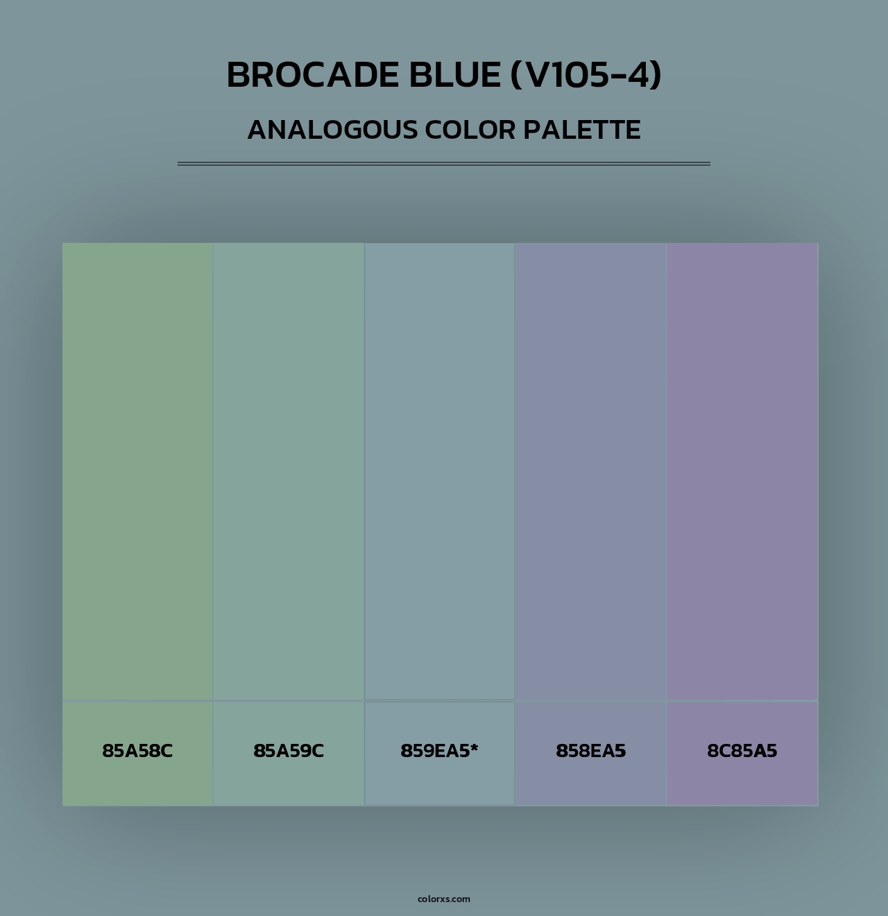 Brocade Blue (V105-4) - Analogous Color Palette