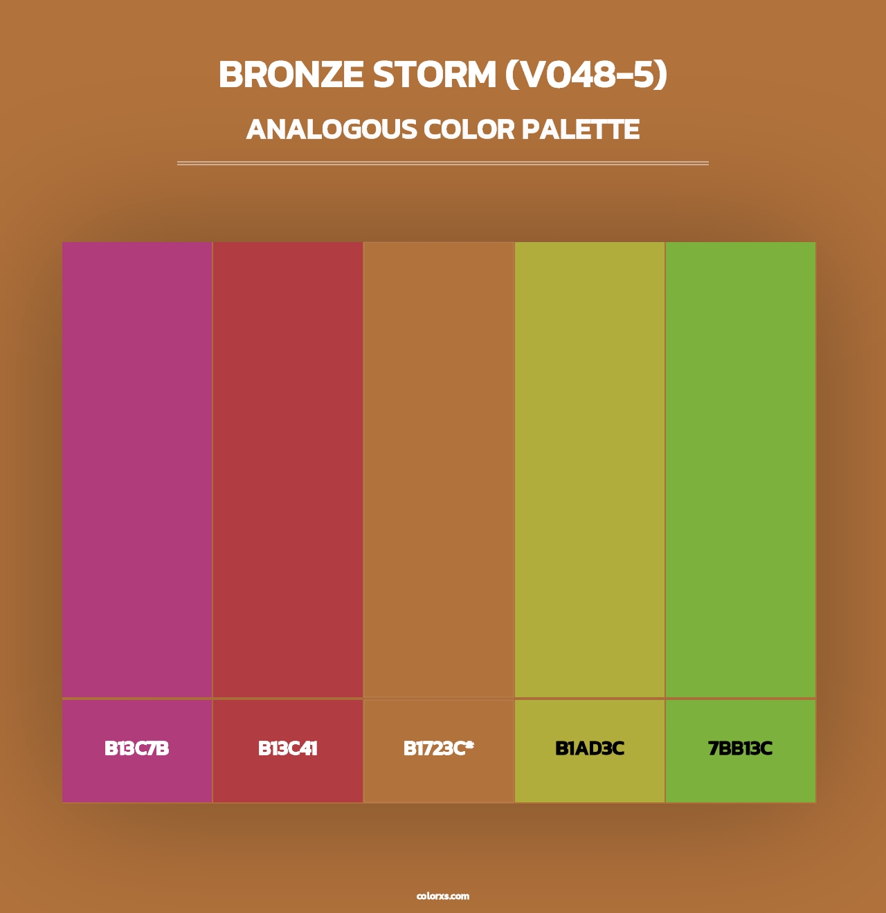 Bronze Storm (V048-5) - Analogous Color Palette