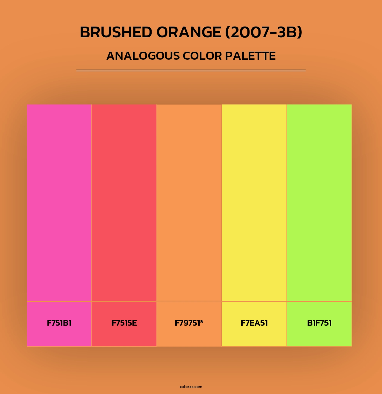 Brushed Orange (2007-3B) - Analogous Color Palette