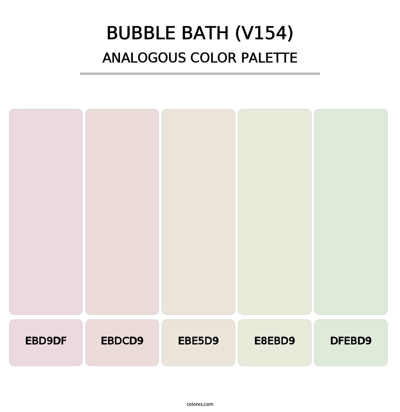 Bubble Bath (V154) - Analogous Color Palette