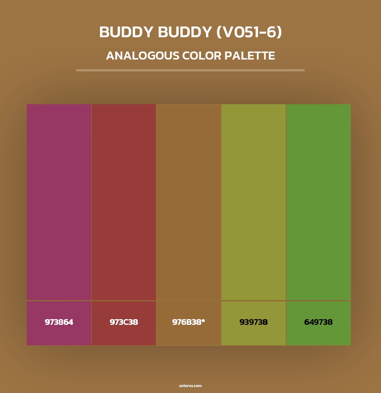 Buddy Buddy (V051-6) - Analogous Color Palette