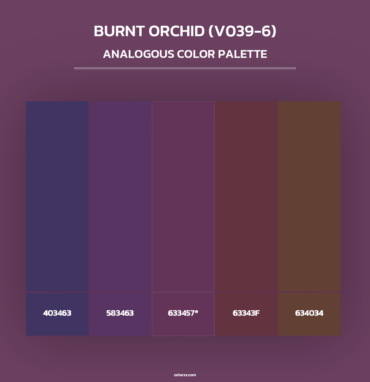 Burnt Orchid (V039-6) - Analogous Color Palette