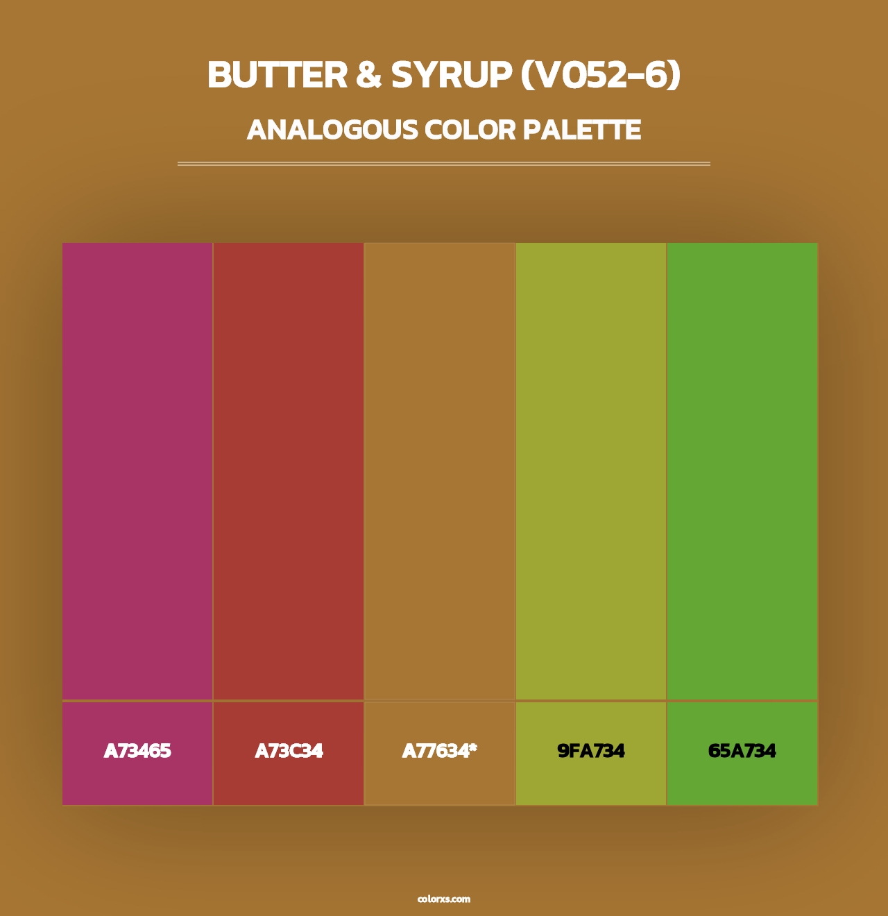 Butter & Syrup (V052-6) - Analogous Color Palette