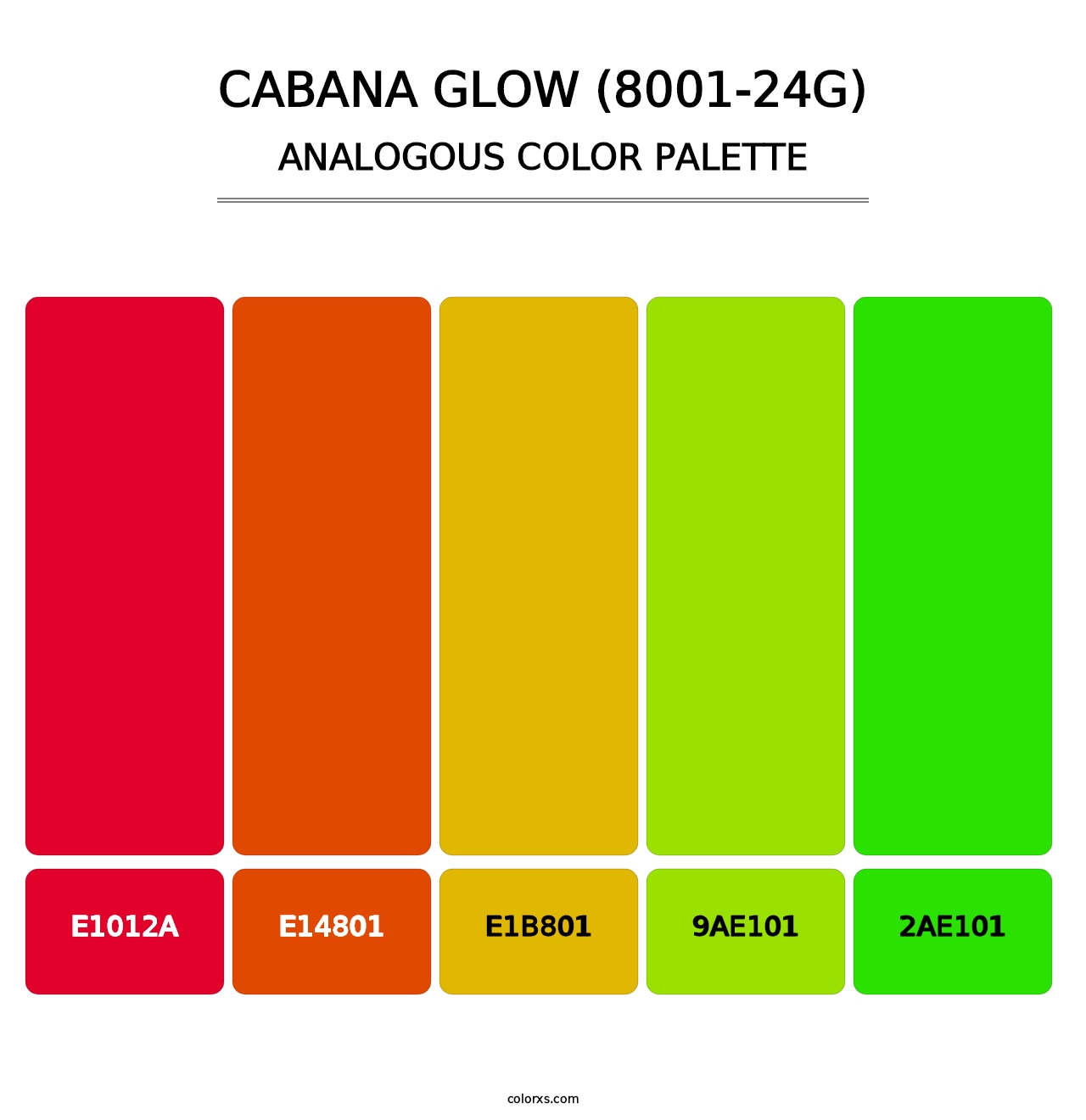 Cabana Glow (8001-24G) - Analogous Color Palette