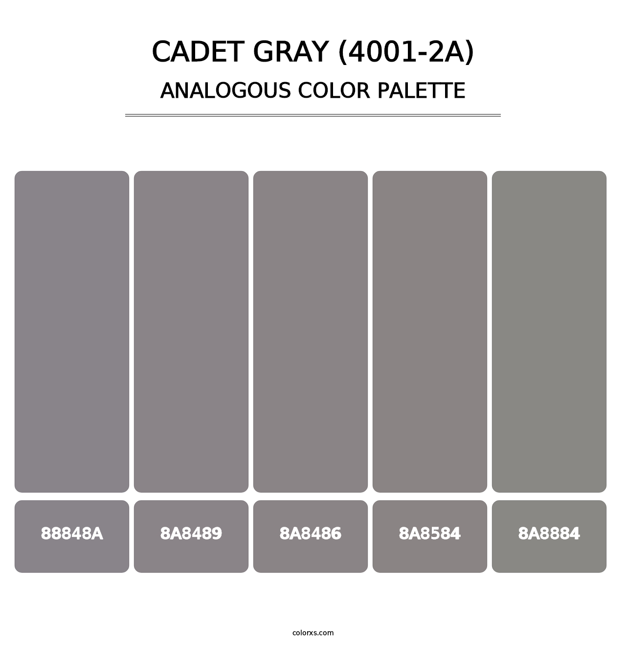 Cadet Gray (4001-2A) - Analogous Color Palette