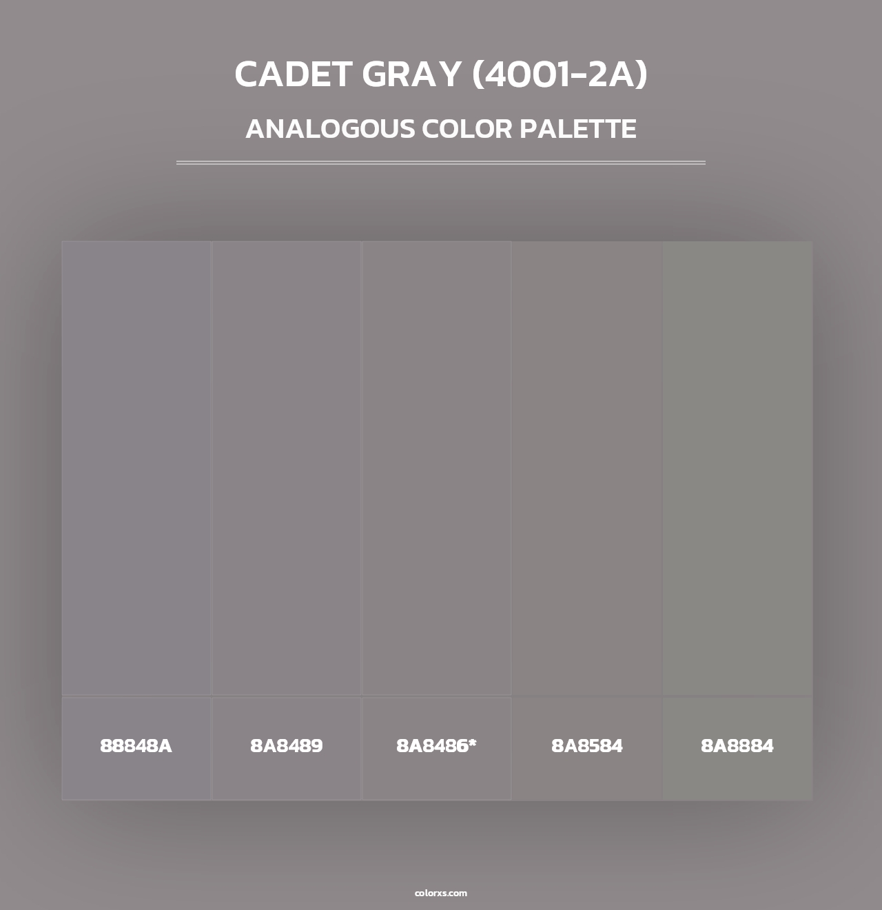 Cadet Gray (4001-2A) - Analogous Color Palette