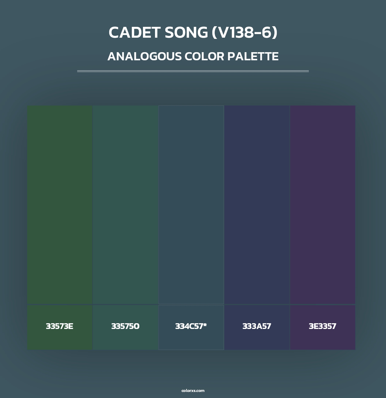 Cadet Song (V138-6) - Analogous Color Palette
