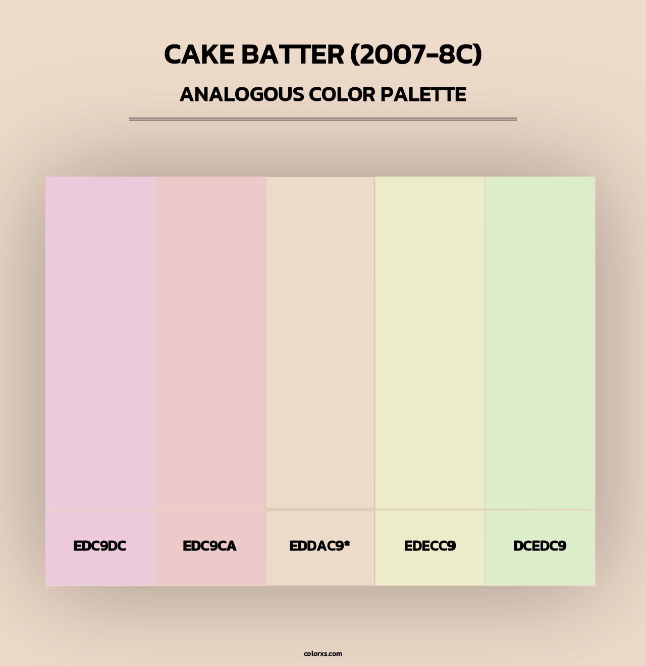 Cake Batter (2007-8C) - Analogous Color Palette
