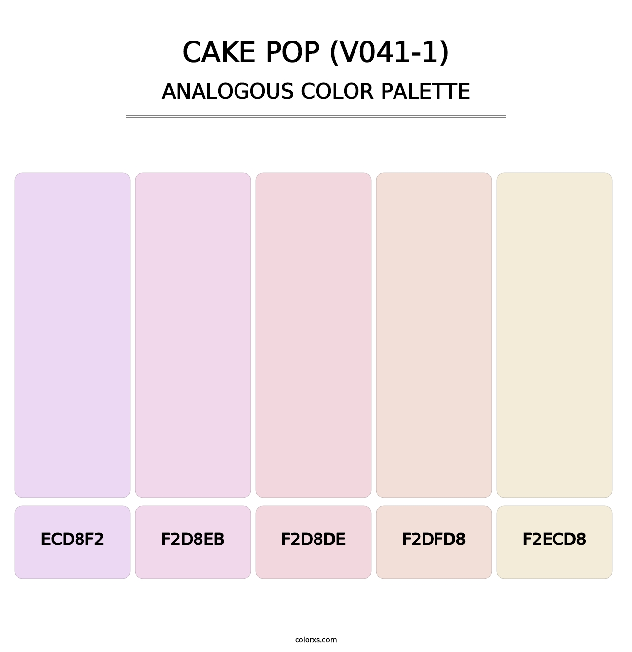 Cake Pop (V041-1) - Analogous Color Palette