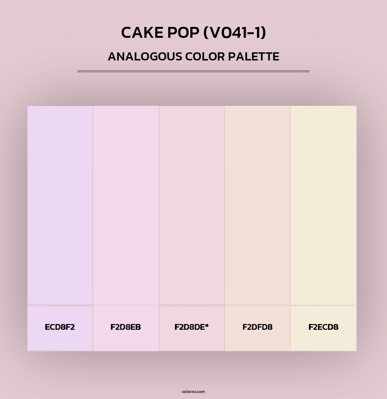 Cake Pop (V041-1) - Analogous Color Palette