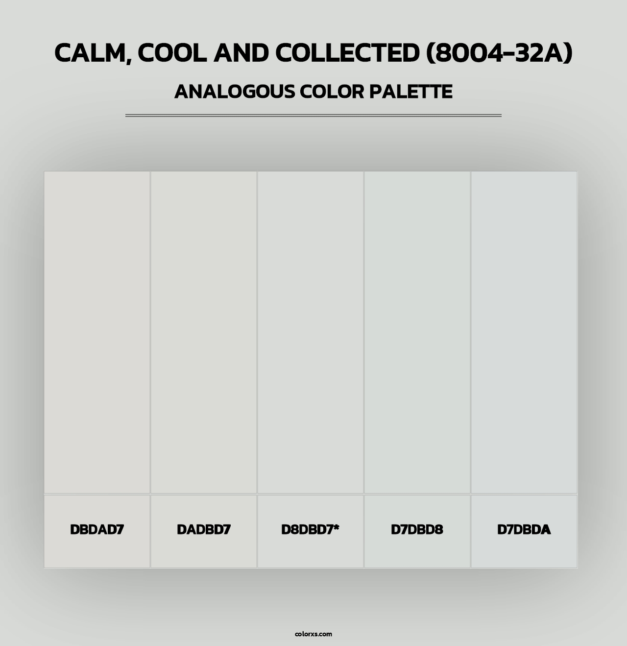 Calm, Cool and Collected (8004-32A) - Analogous Color Palette