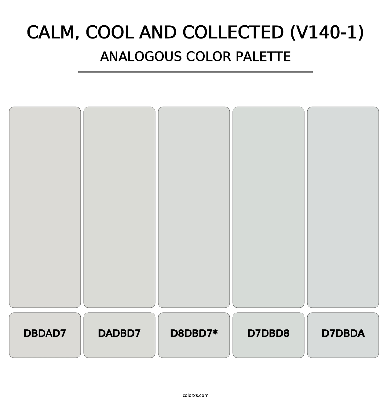 Calm, Cool and Collected (V140-1) - Analogous Color Palette