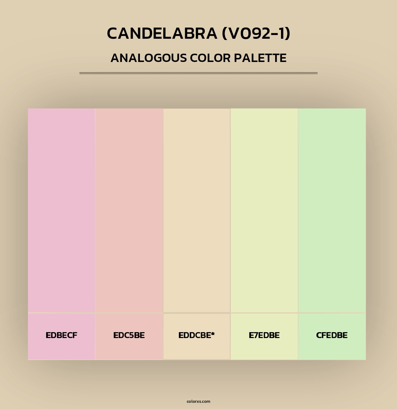 Candelabra (V092-1) - Analogous Color Palette