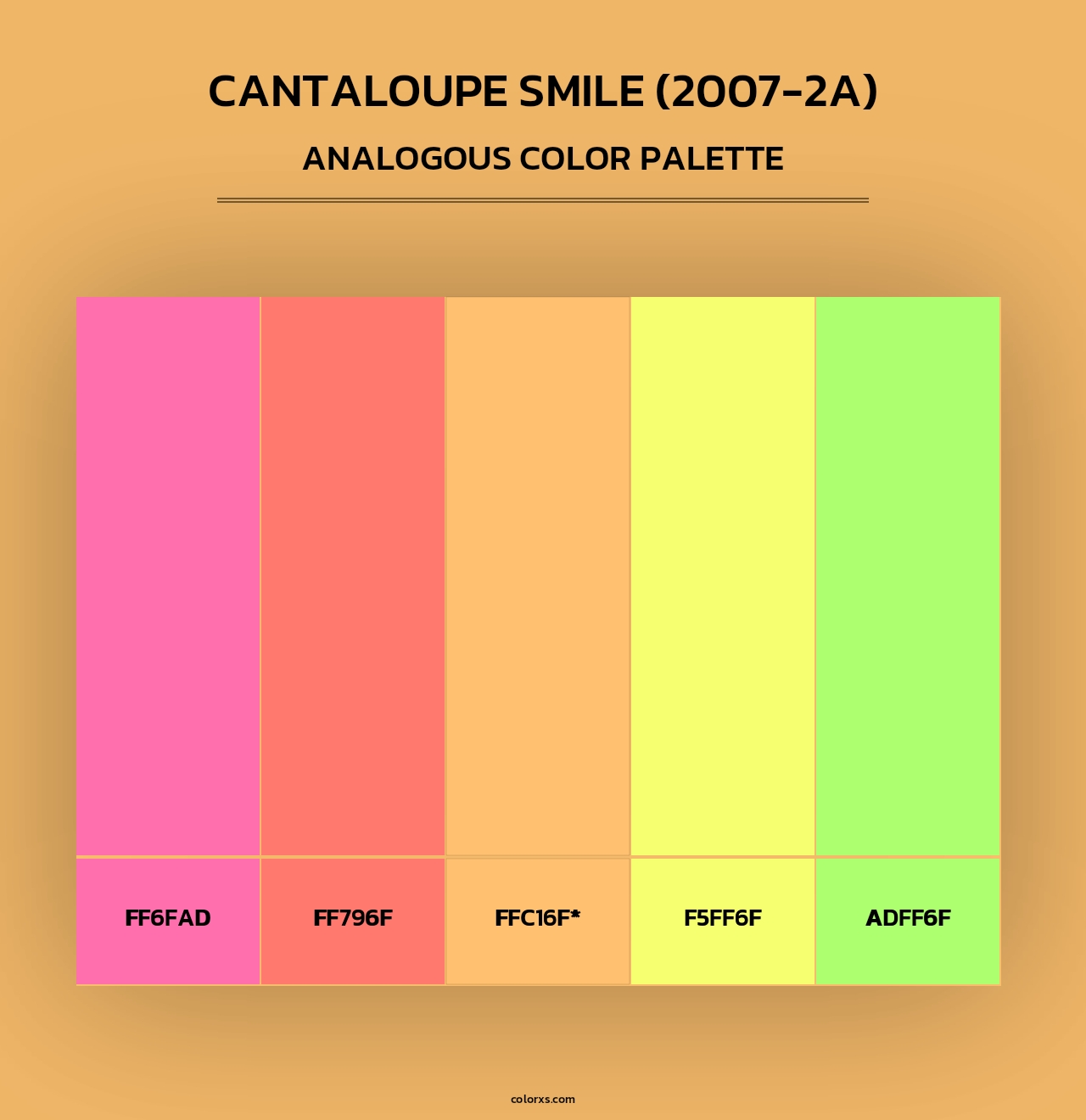 Cantaloupe Smile (2007-2A) - Analogous Color Palette