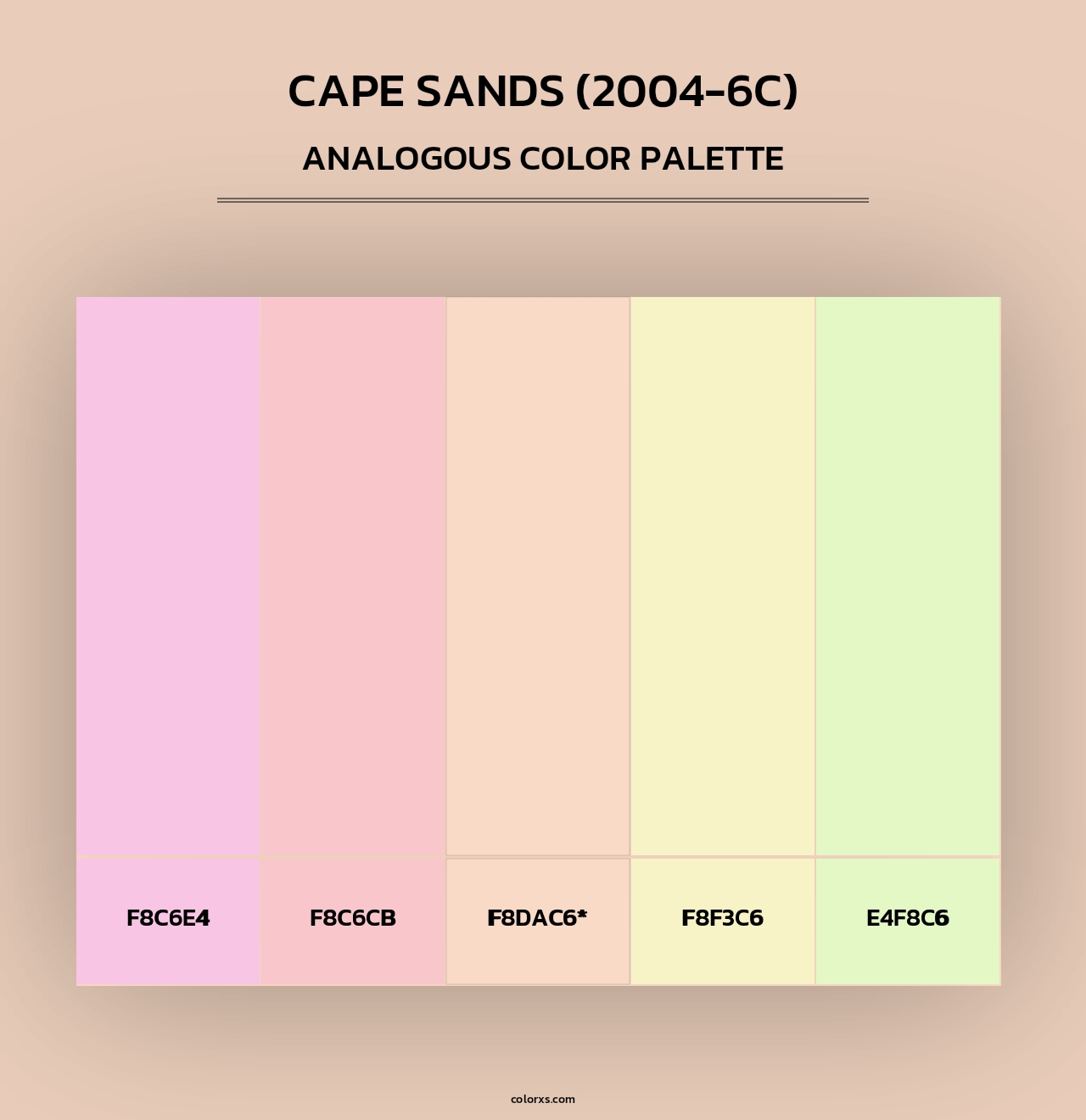 Cape Sands (2004-6C) - Analogous Color Palette