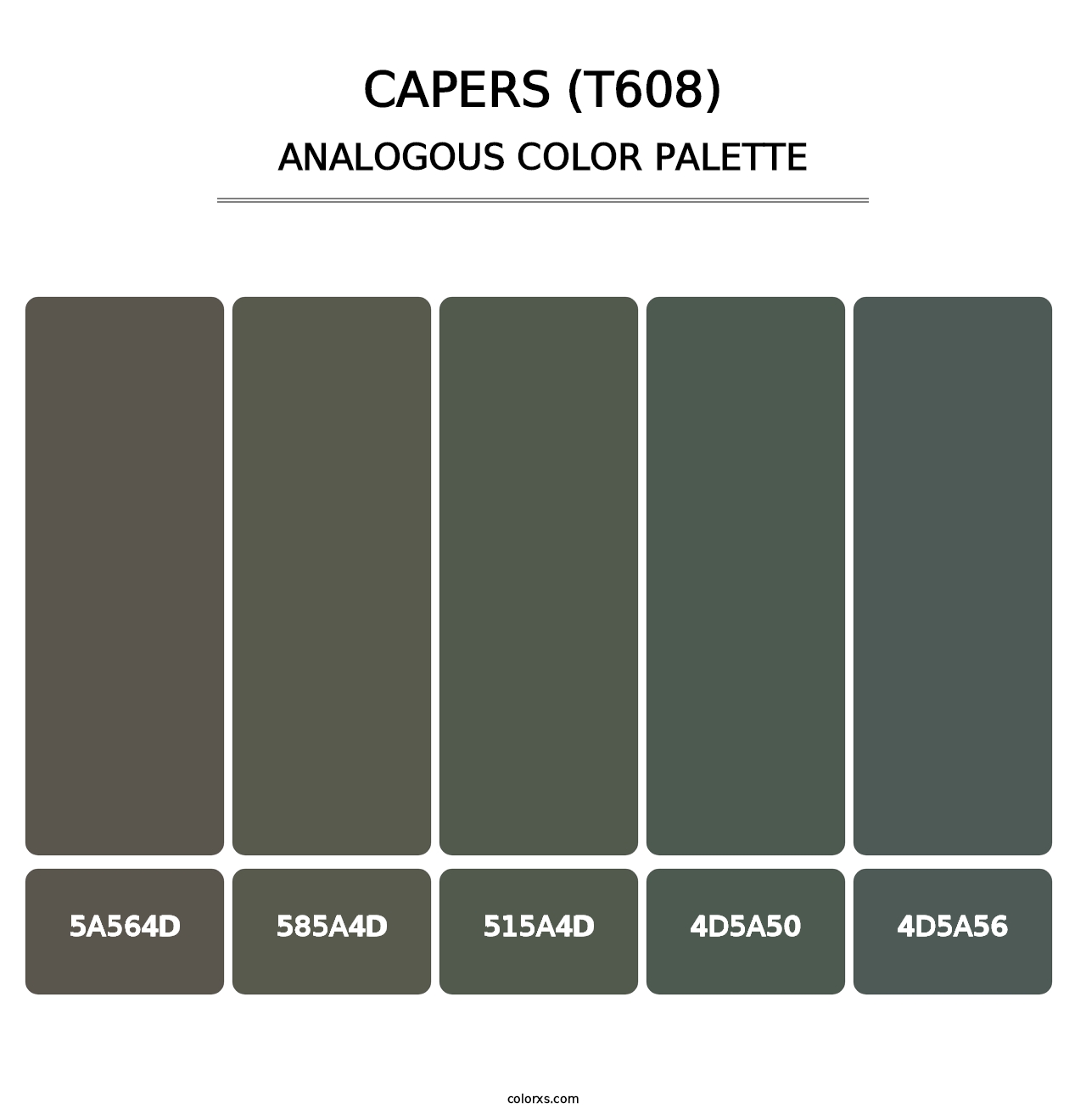 Capers (T608) - Analogous Color Palette