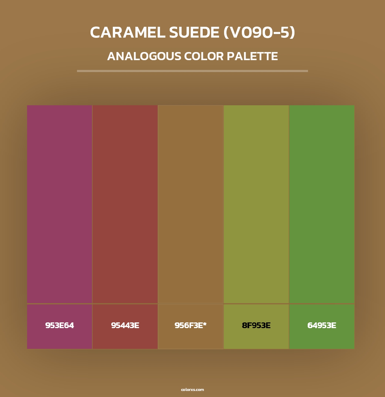 Caramel Suede (V090-5) - Analogous Color Palette