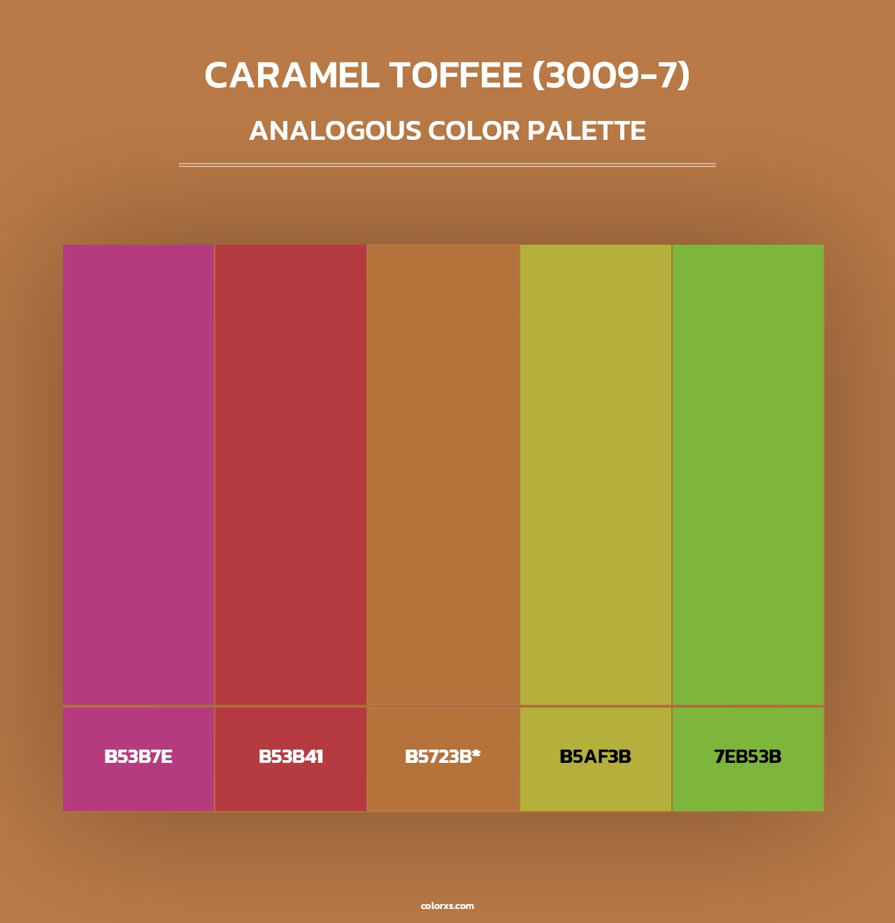 Caramel Toffee (3009-7) - Analogous Color Palette