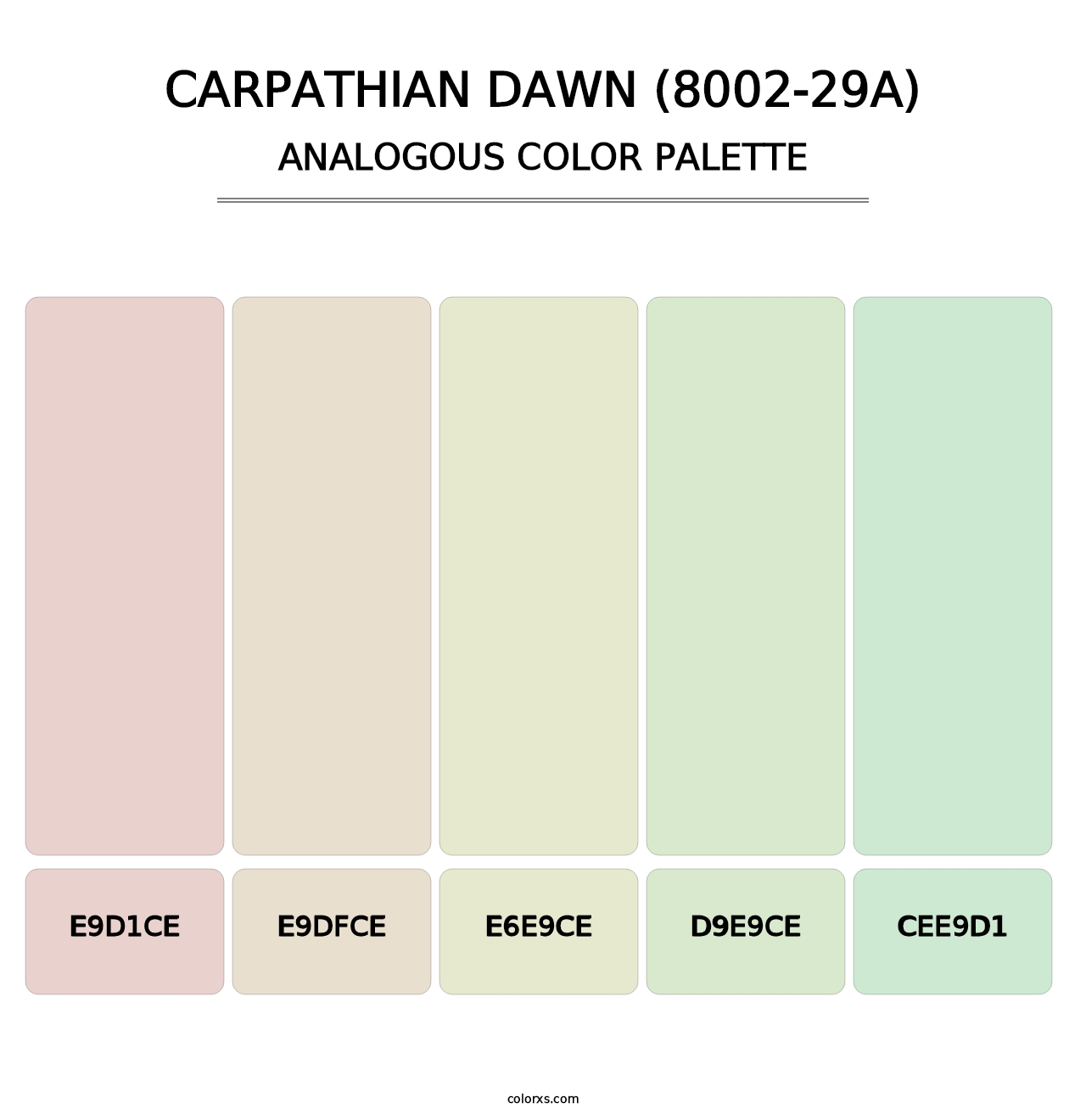 Carpathian Dawn (8002-29A) - Analogous Color Palette