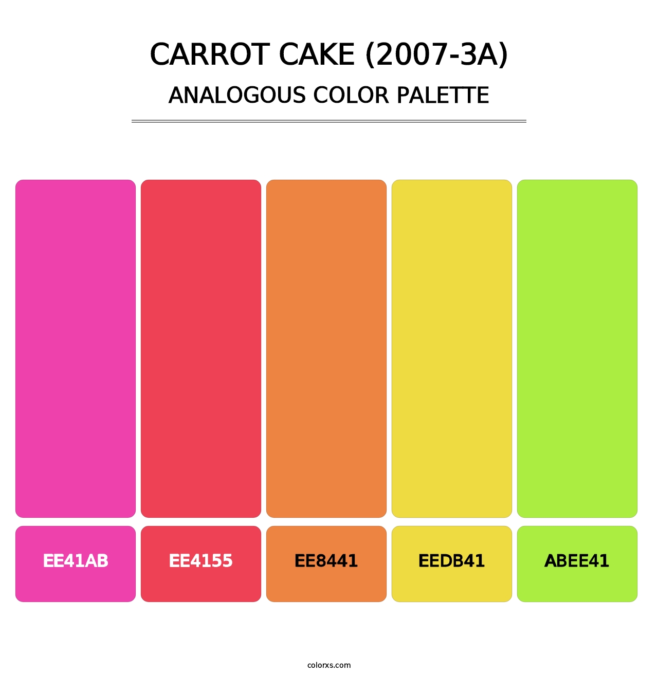 Carrot Cake (2007-3A) - Analogous Color Palette
