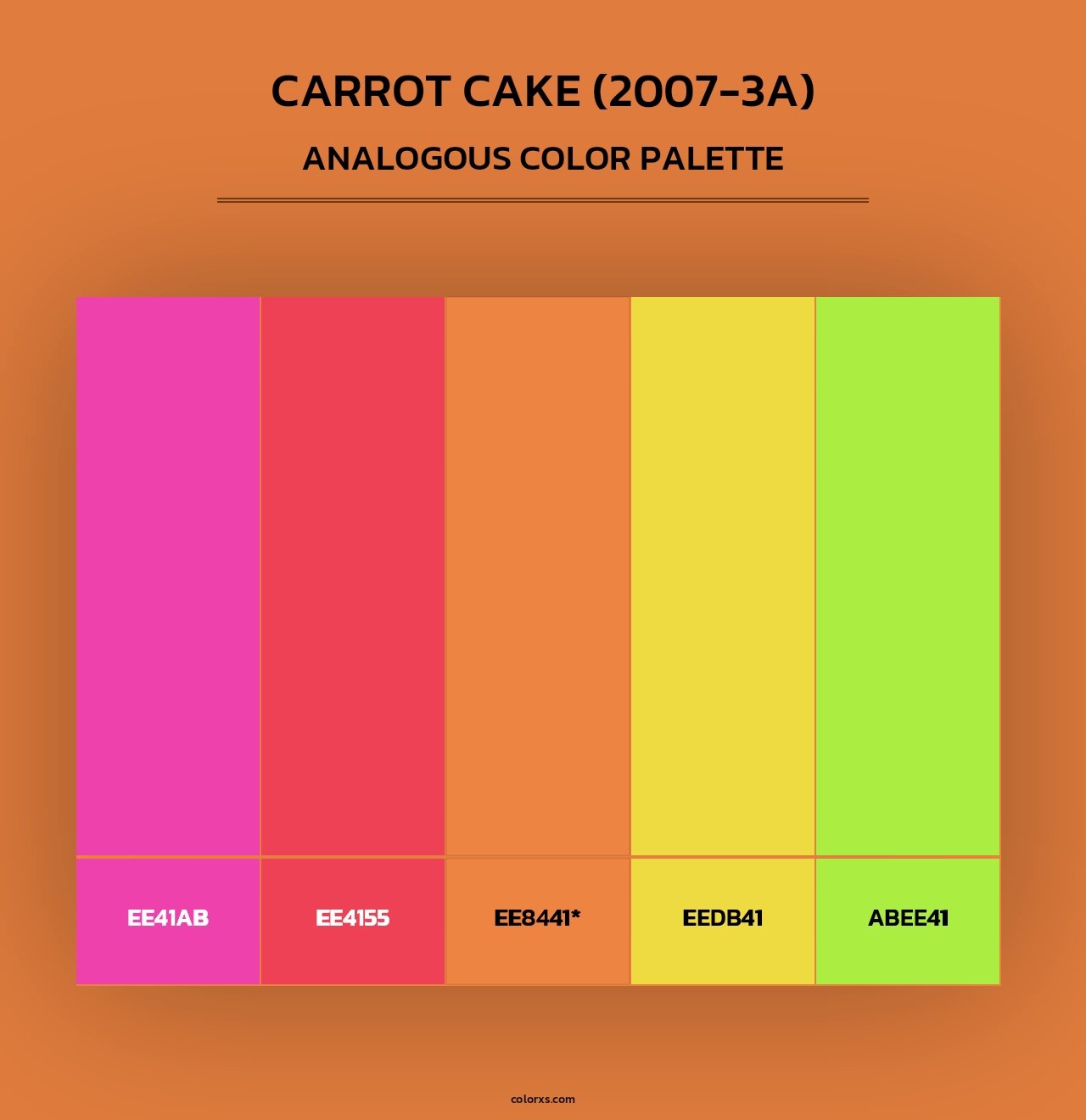Carrot Cake (2007-3A) - Analogous Color Palette