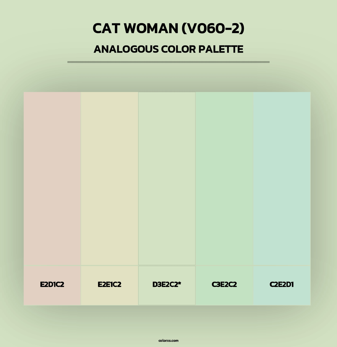 Cat Woman (V060-2) - Analogous Color Palette