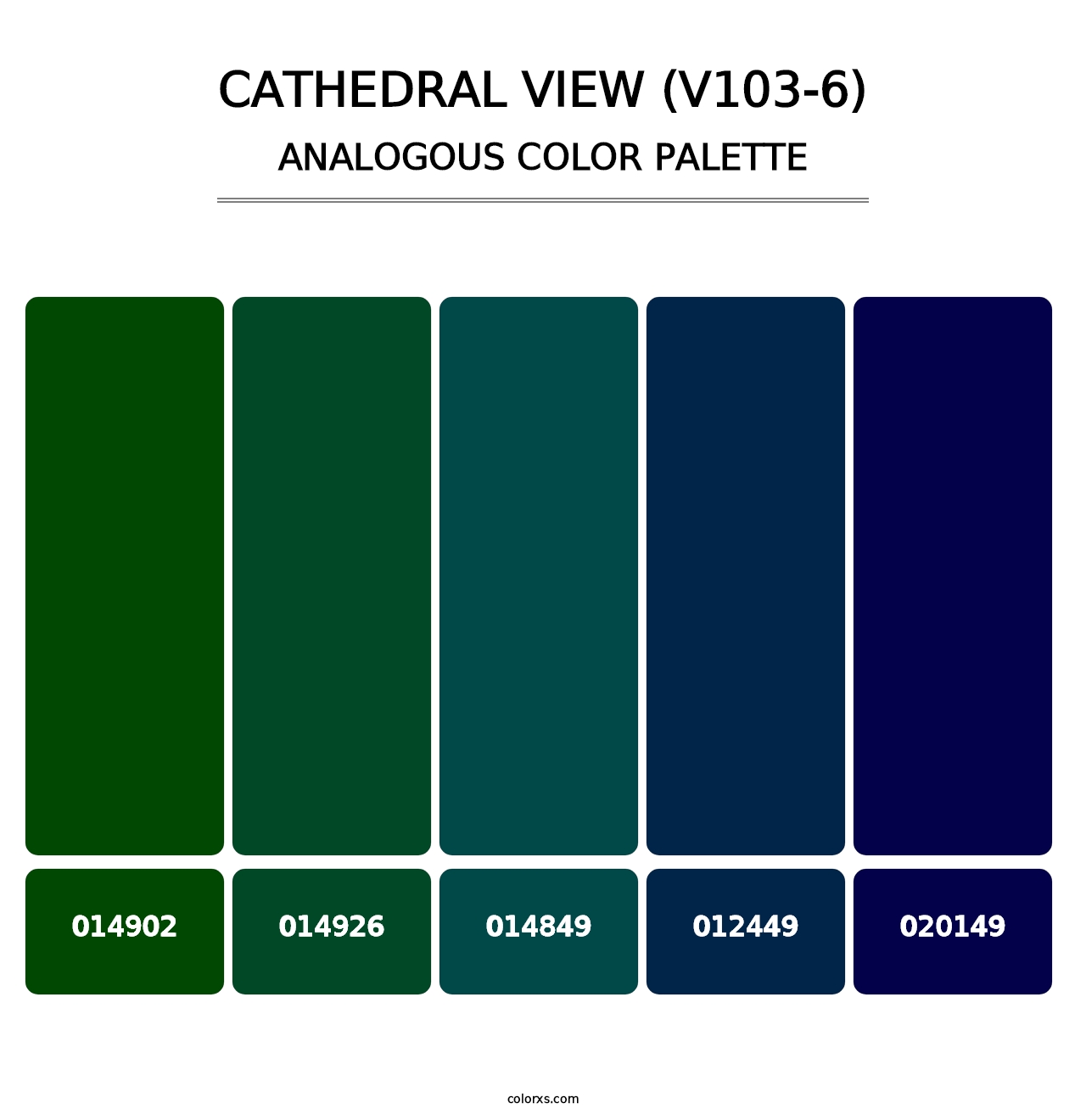 Cathedral View (V103-6) - Analogous Color Palette