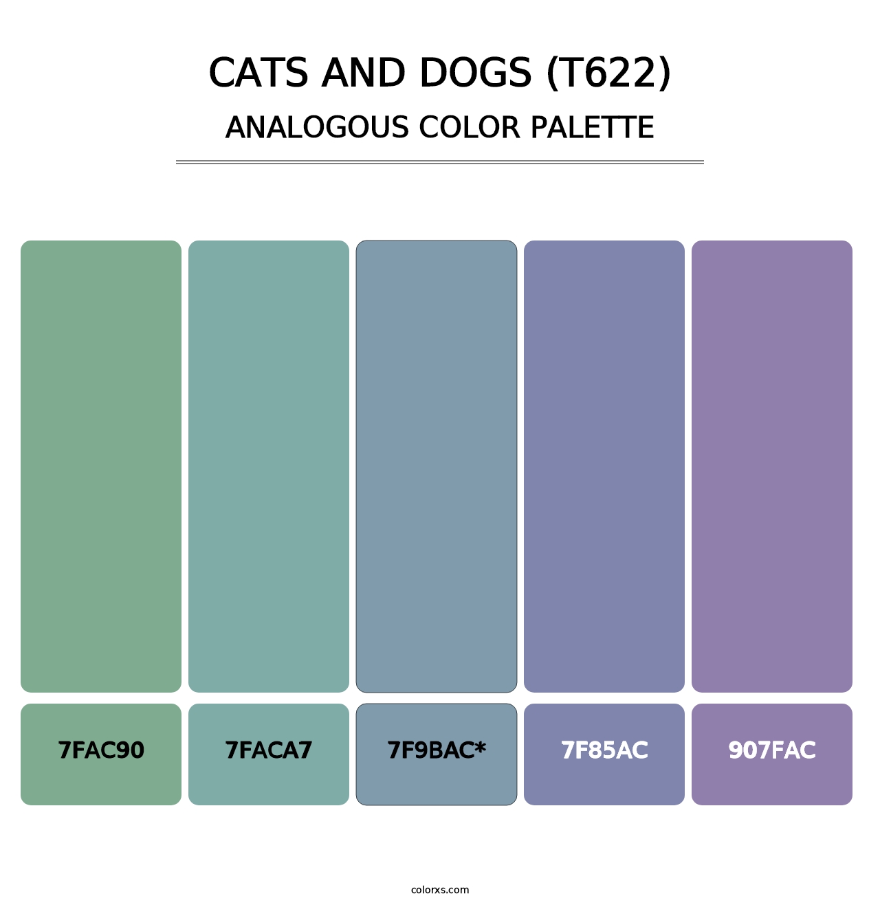 Cats and Dogs (T622) - Analogous Color Palette