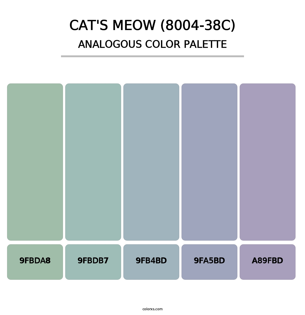 Cat's Meow (8004-38C) - Analogous Color Palette
