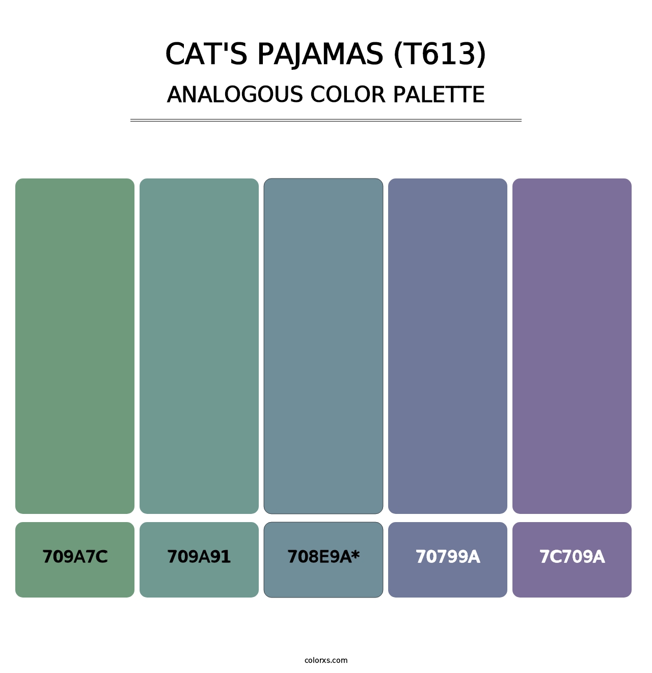 Cat's Pajamas (T613) - Analogous Color Palette