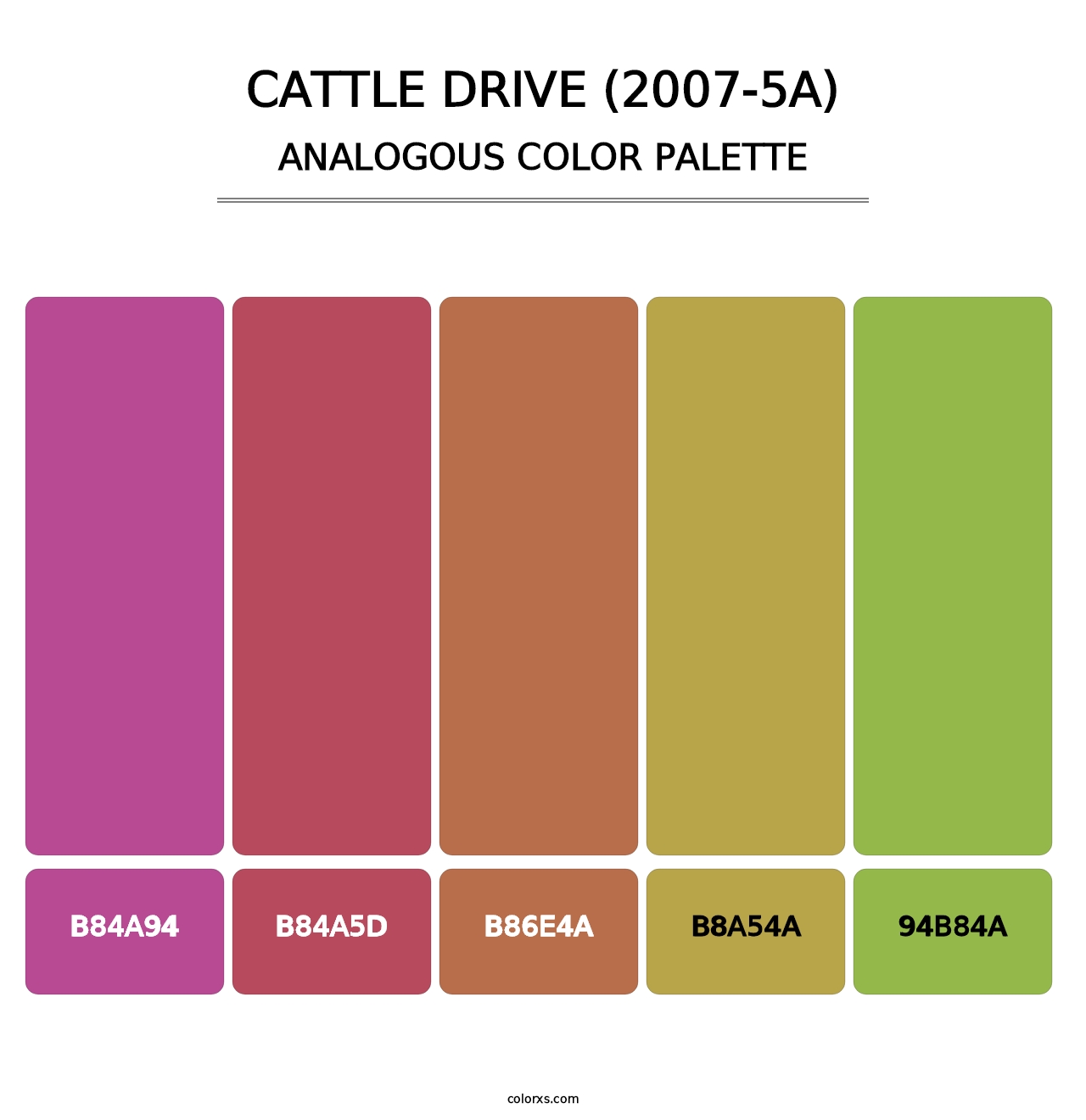 Cattle Drive (2007-5A) - Analogous Color Palette