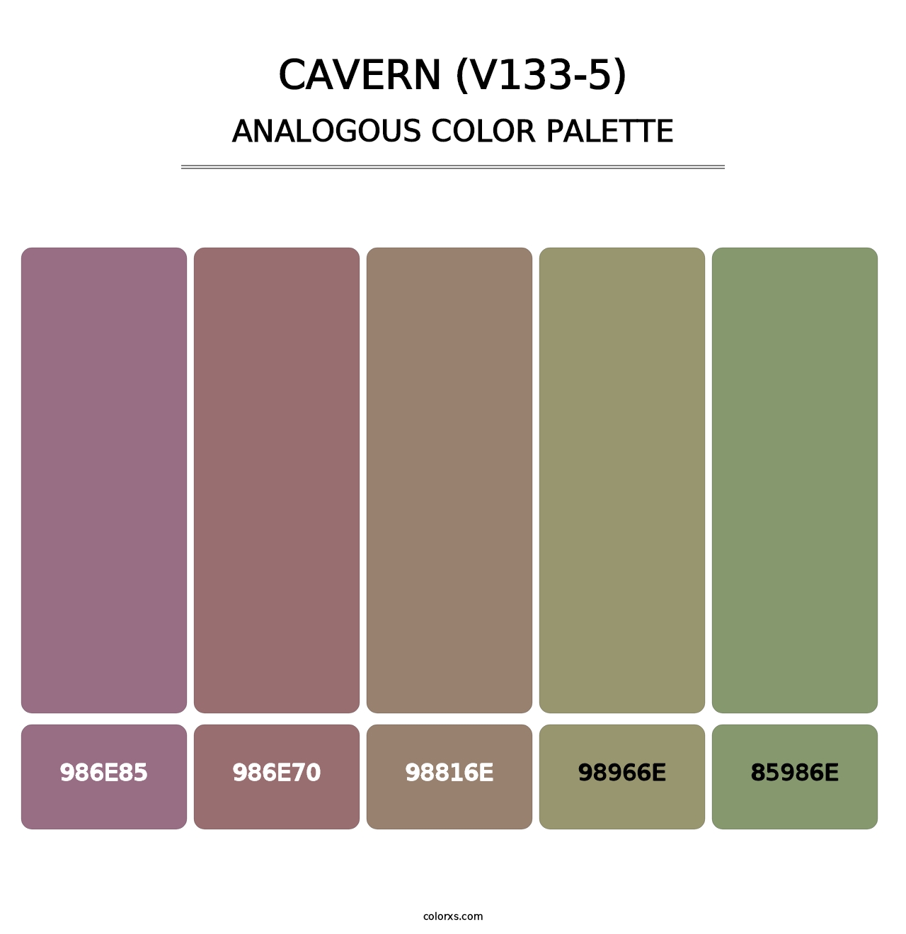 Cavern (V133-5) - Analogous Color Palette