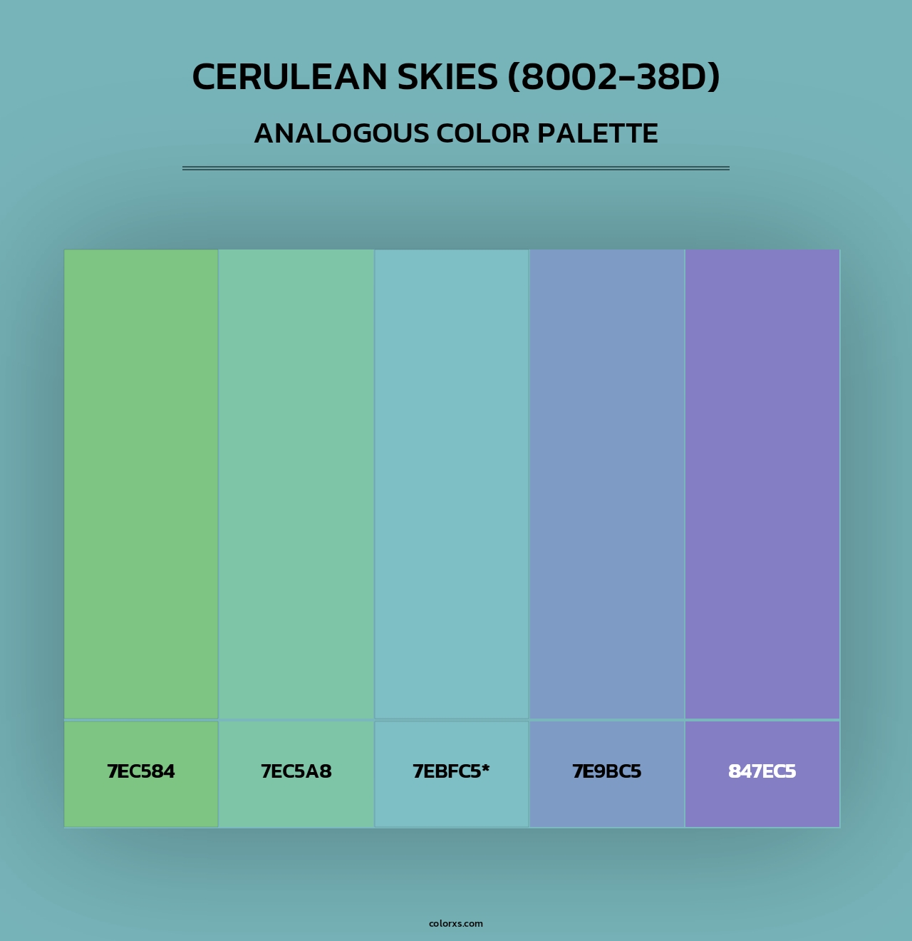 Cerulean Skies (8002-38D) - Analogous Color Palette