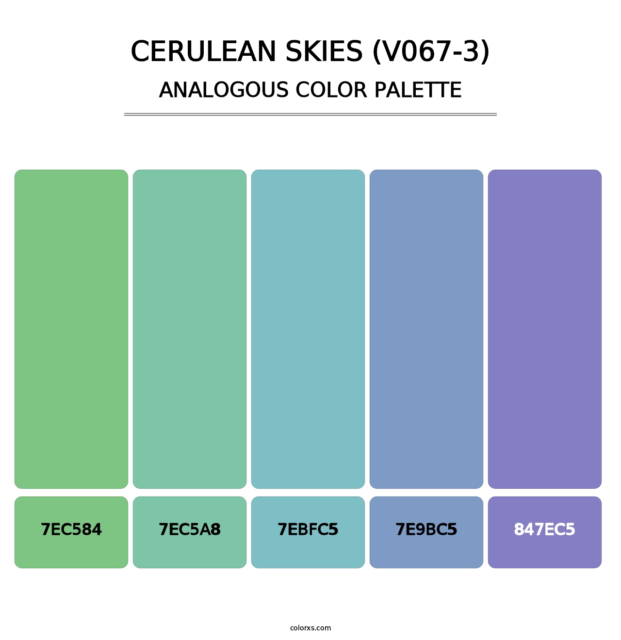Cerulean Skies (V067-3) - Analogous Color Palette