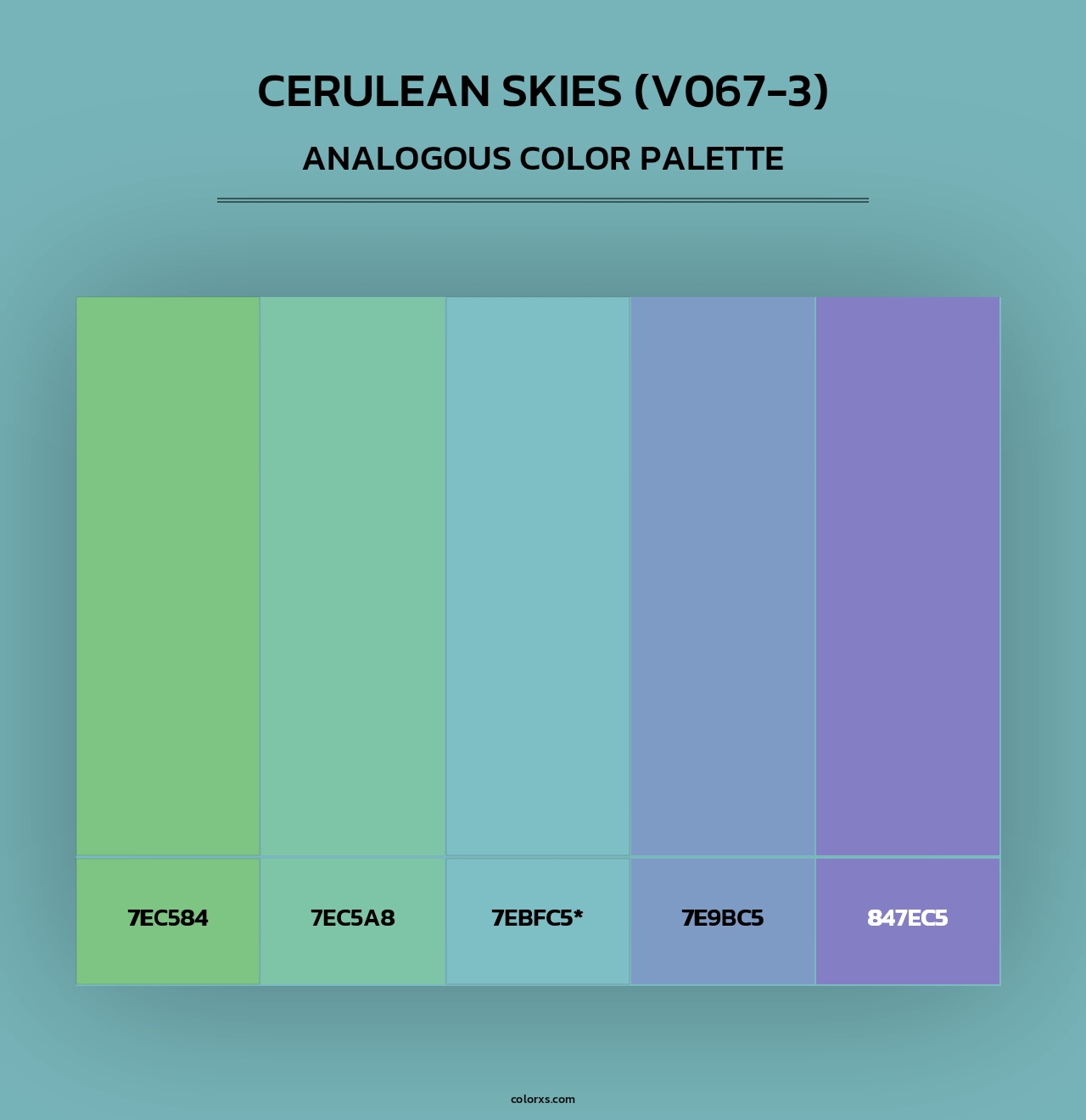 Cerulean Skies (V067-3) - Analogous Color Palette