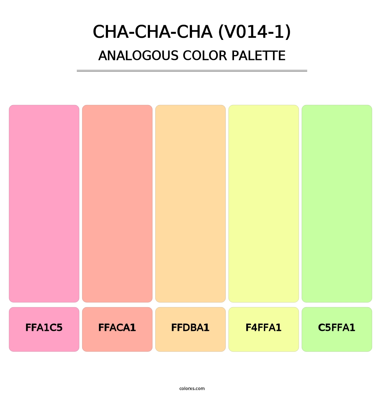 Cha-Cha-Cha (V014-1) - Analogous Color Palette