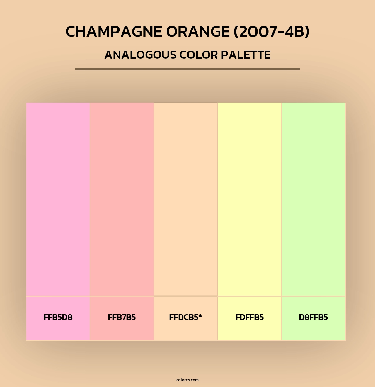 Champagne Orange (2007-4B) - Analogous Color Palette
