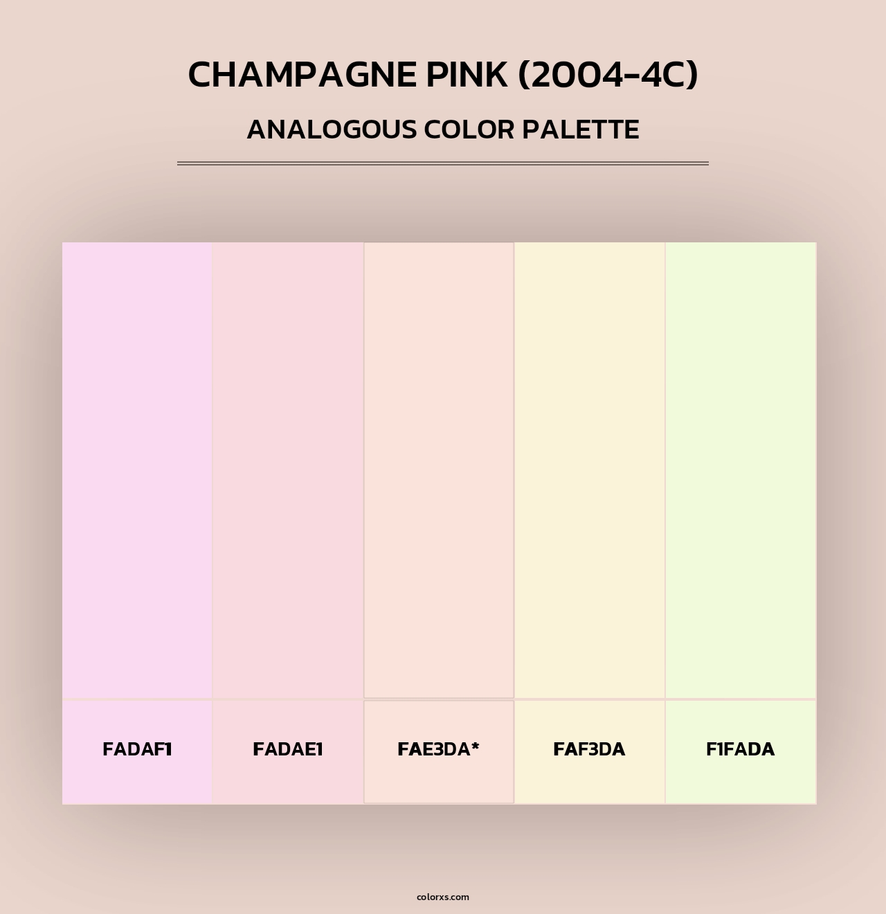 Champagne Pink (2004-4C) - Analogous Color Palette