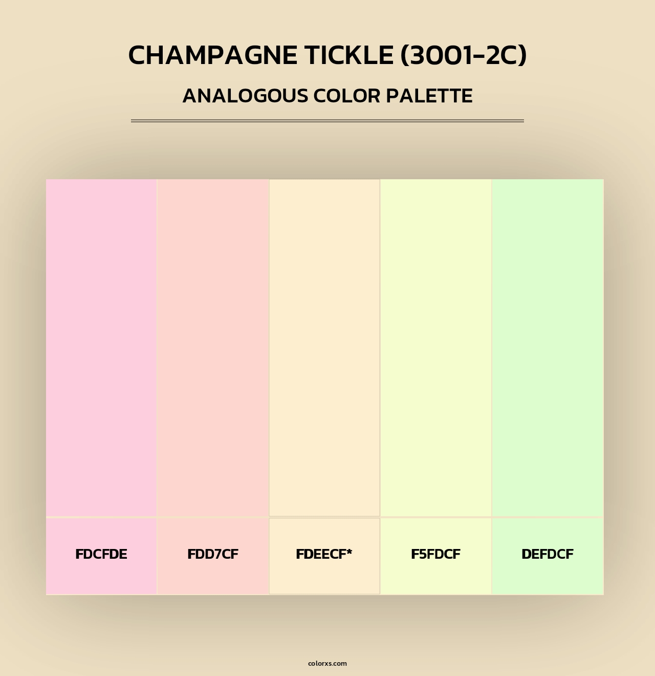 Champagne Tickle (3001-2C) - Analogous Color Palette