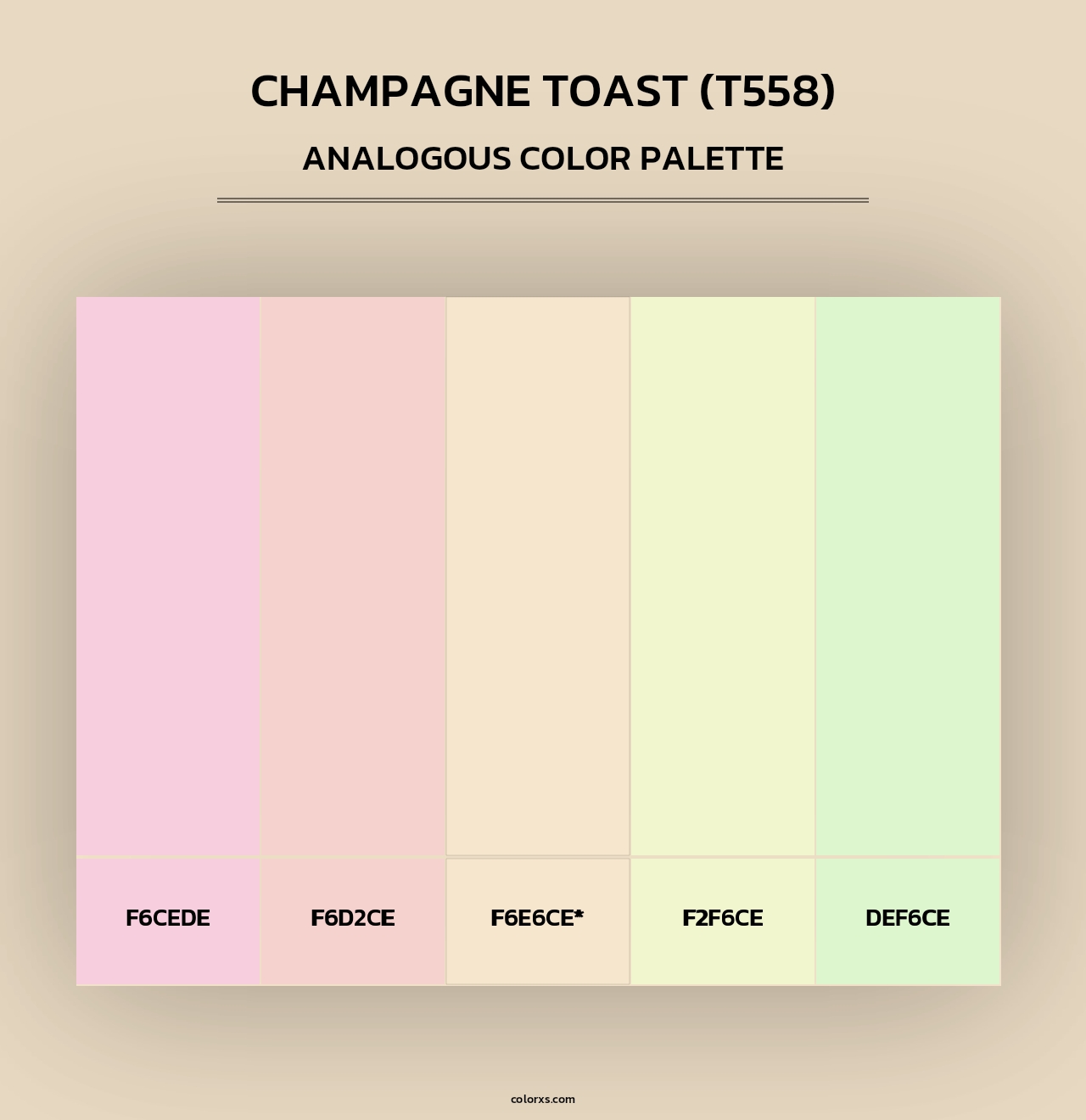 Champagne Toast (T558) - Analogous Color Palette