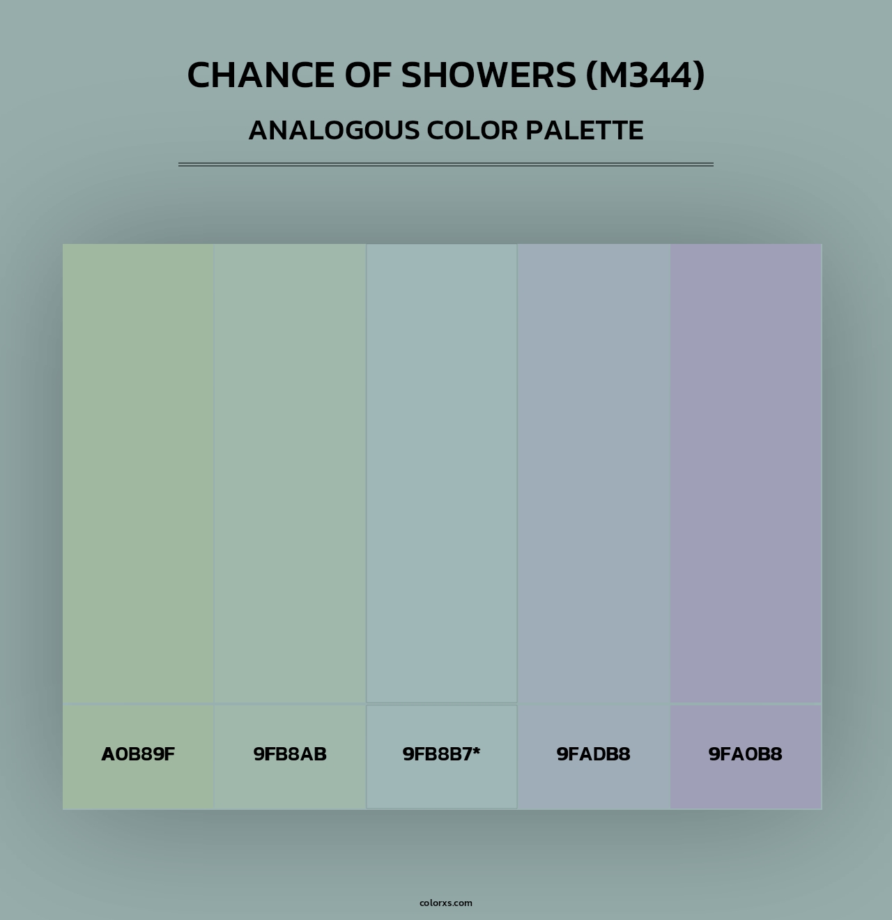 Chance of Showers (M344) - Analogous Color Palette