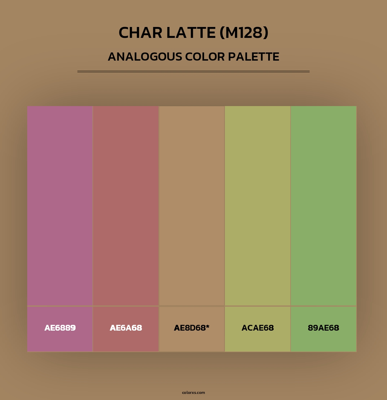 Char Latte (M128) - Analogous Color Palette