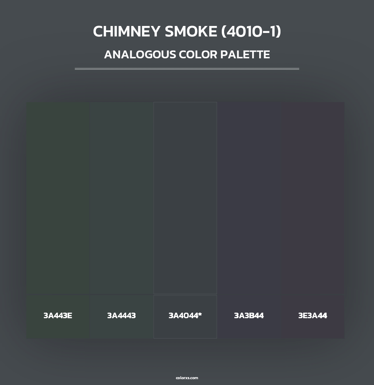 Chimney Smoke (4010-1) - Analogous Color Palette