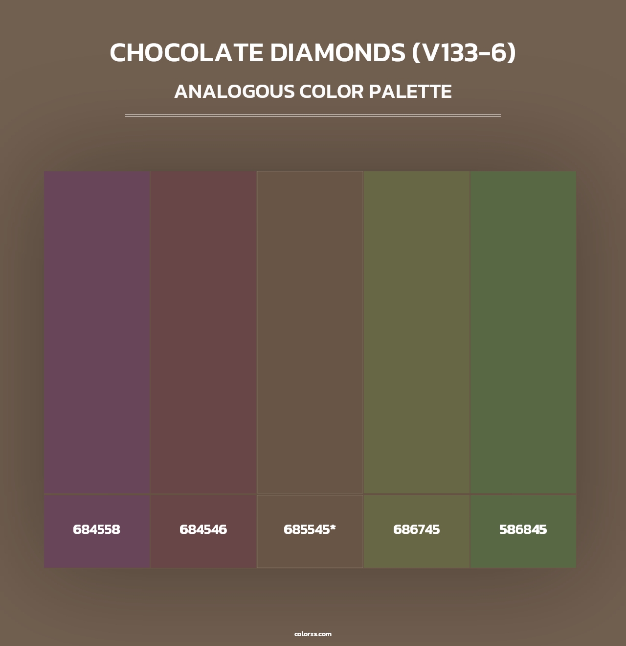 Chocolate Diamonds (V133-6) - Analogous Color Palette