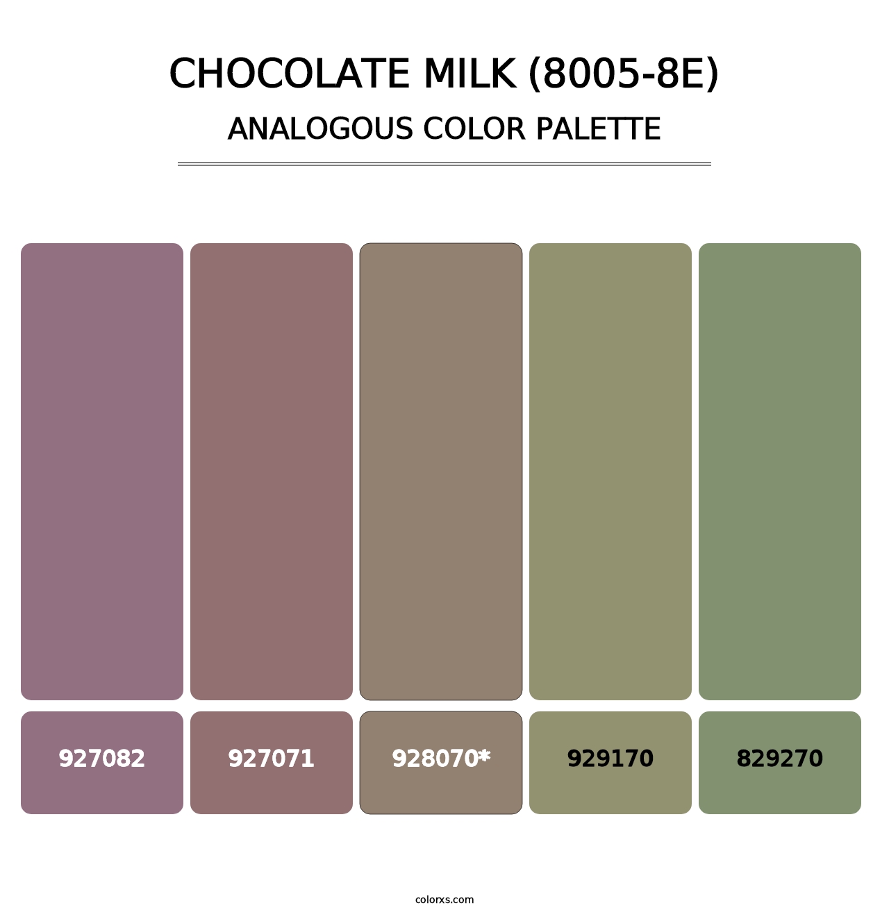 Chocolate Milk (8005-8E) - Analogous Color Palette